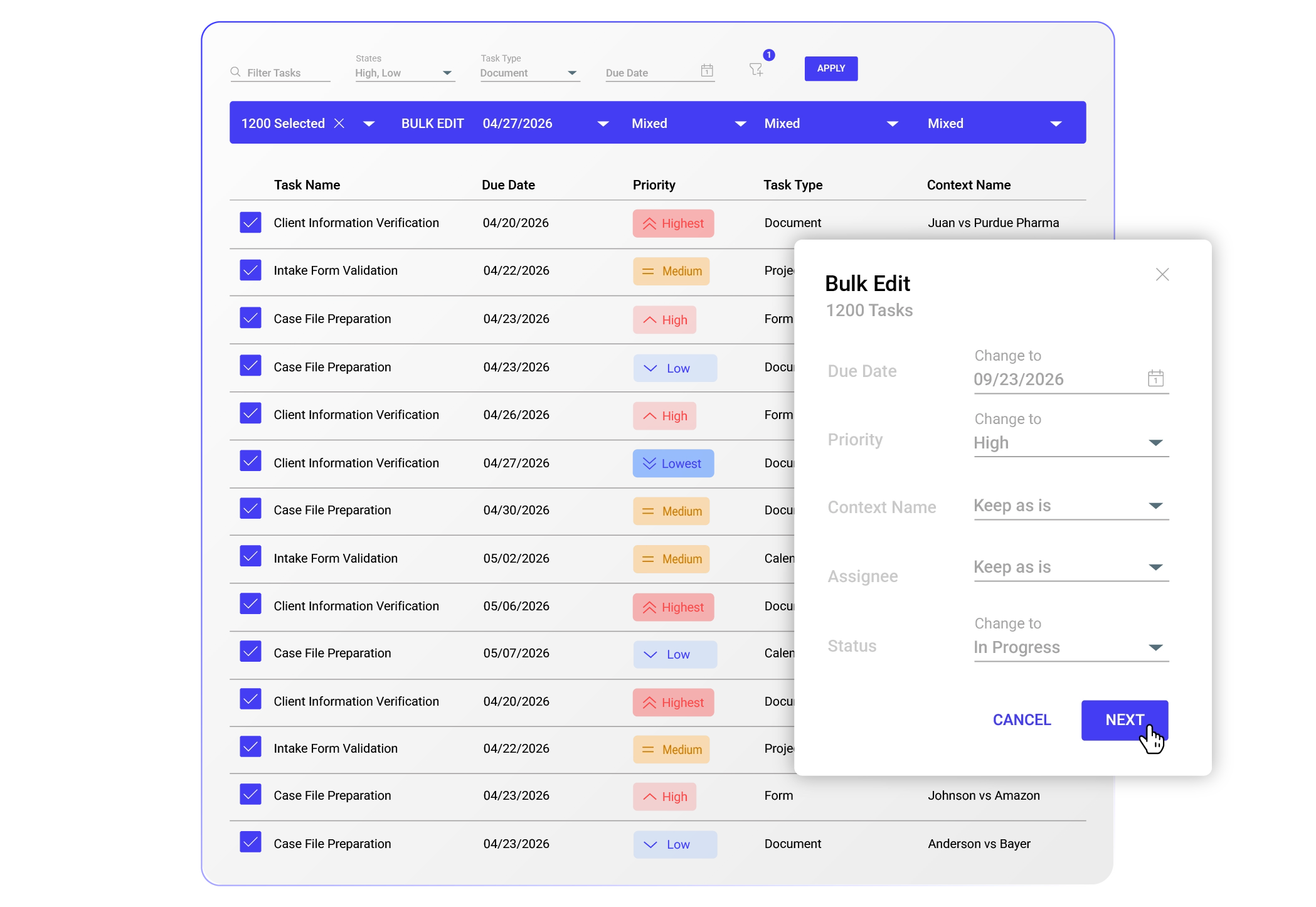 UI snippets from neostella App